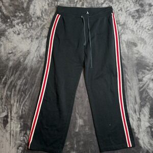 Vintage Y2k Body Code Black Sweatpants Red White Accent Size Medium